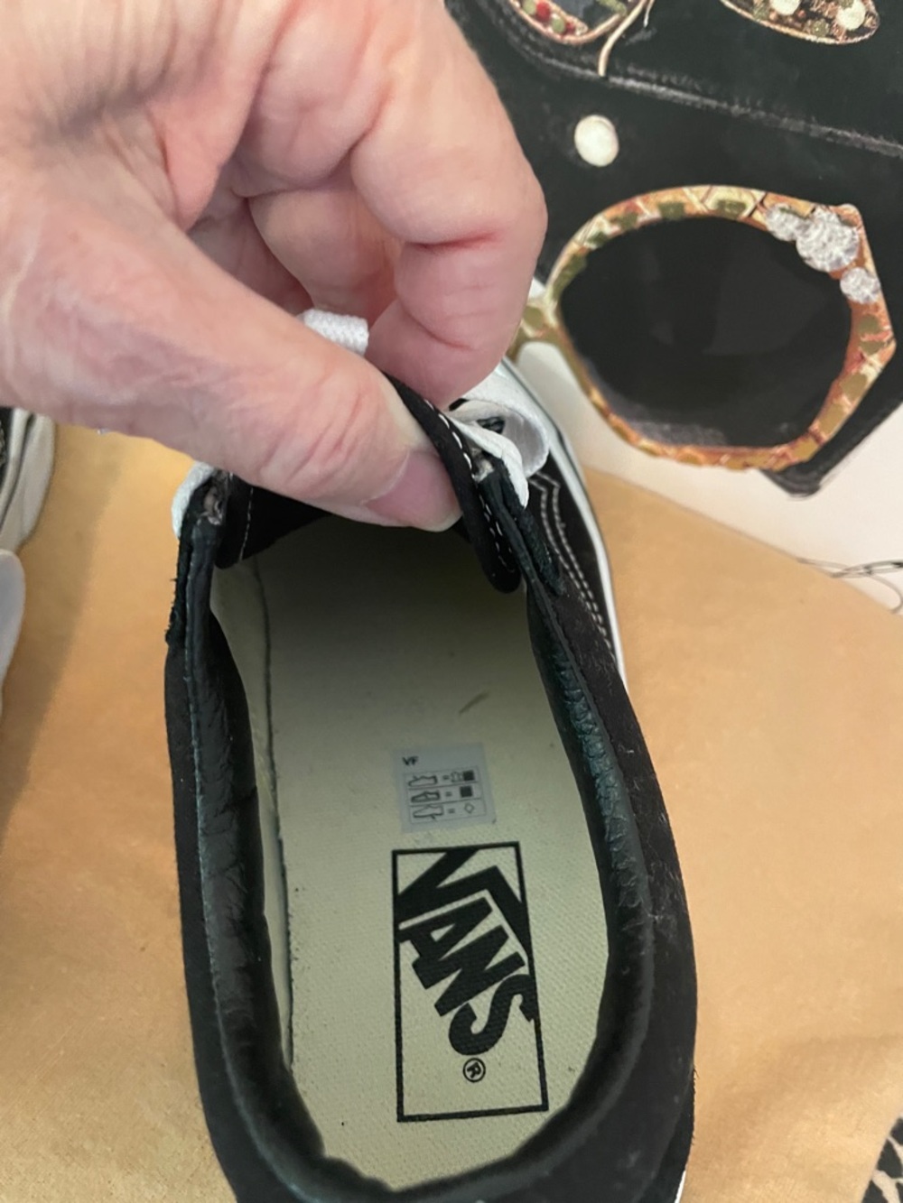 Vans Black & White Low-Top Skate Sneakers - Picture 6 of 12
